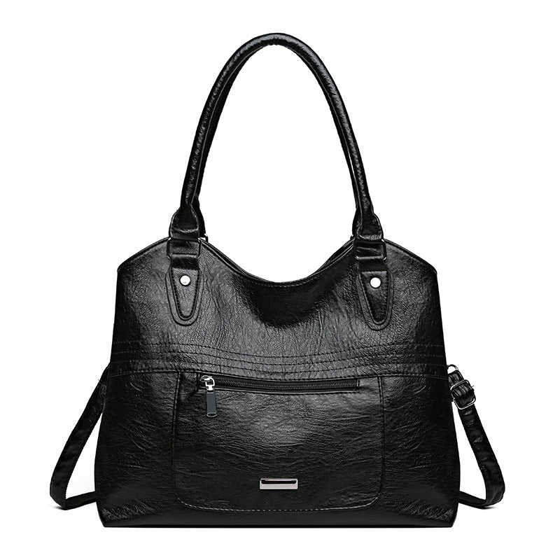 Bolso informal de piel suave de gran capacidad Jurchen Leather - Bego Fashion