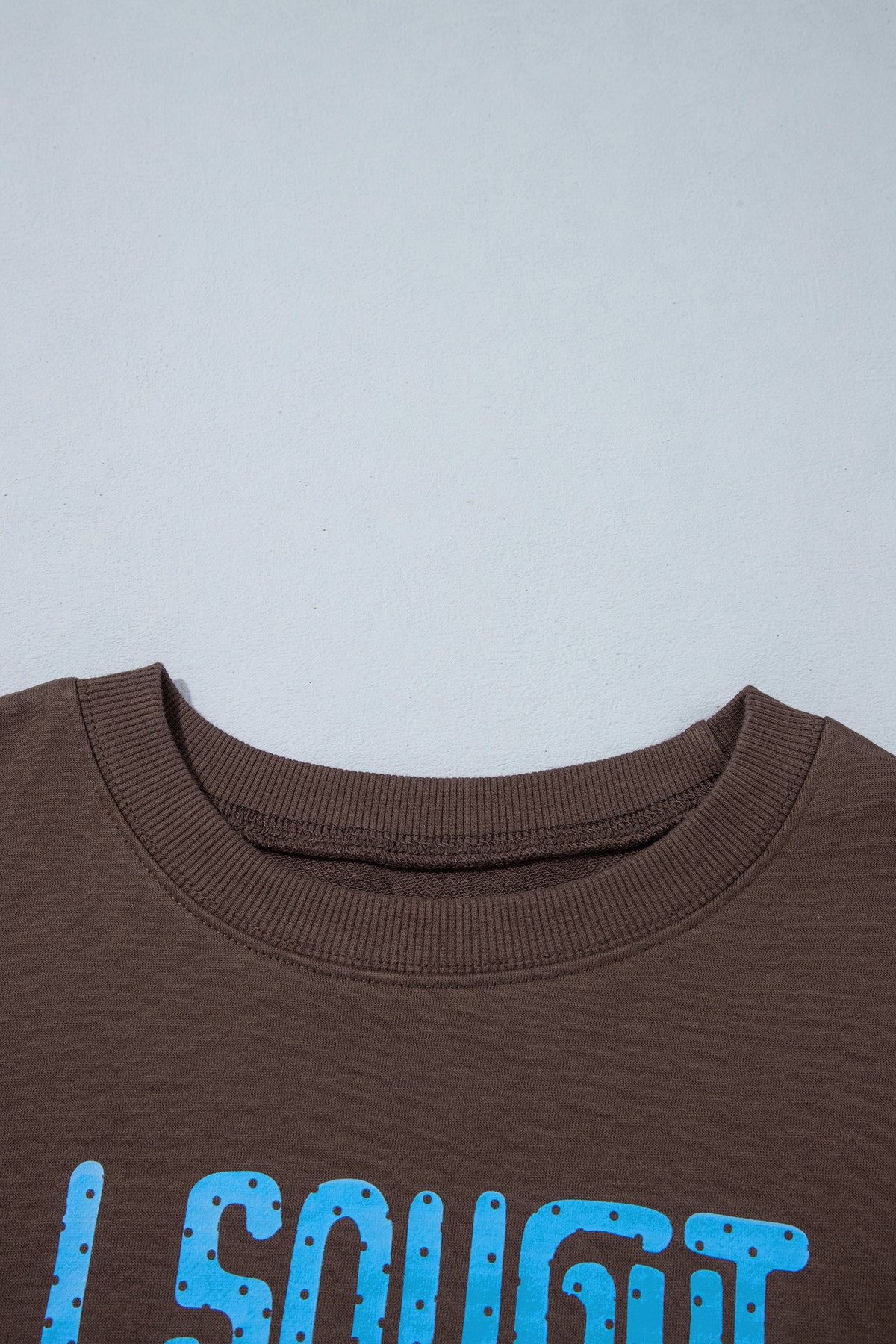 Sudadera casual con estampado de eslogan y lunares (diseño de café)