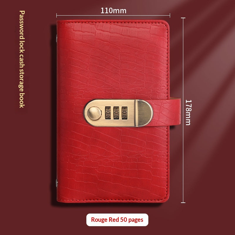 Nuevo libro de ahorros en efectivo, libro de almacenamiento financiero, candado con contraseña, clip de ahorros - Bego Fashion
