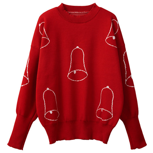 Suéter rojo bonito y holgado para mujer - Bego Fashion