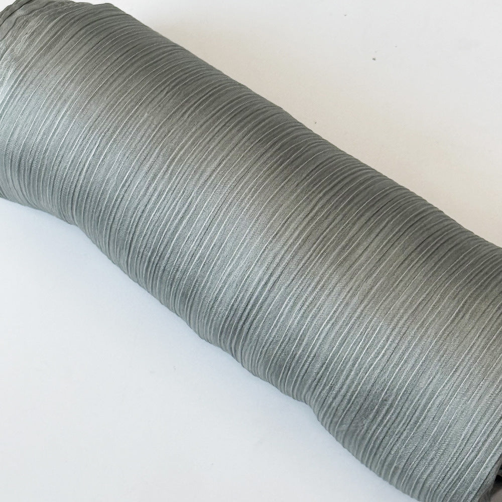 Bufanda plisada de mujer de color satén de longitud media - Bego Fashion