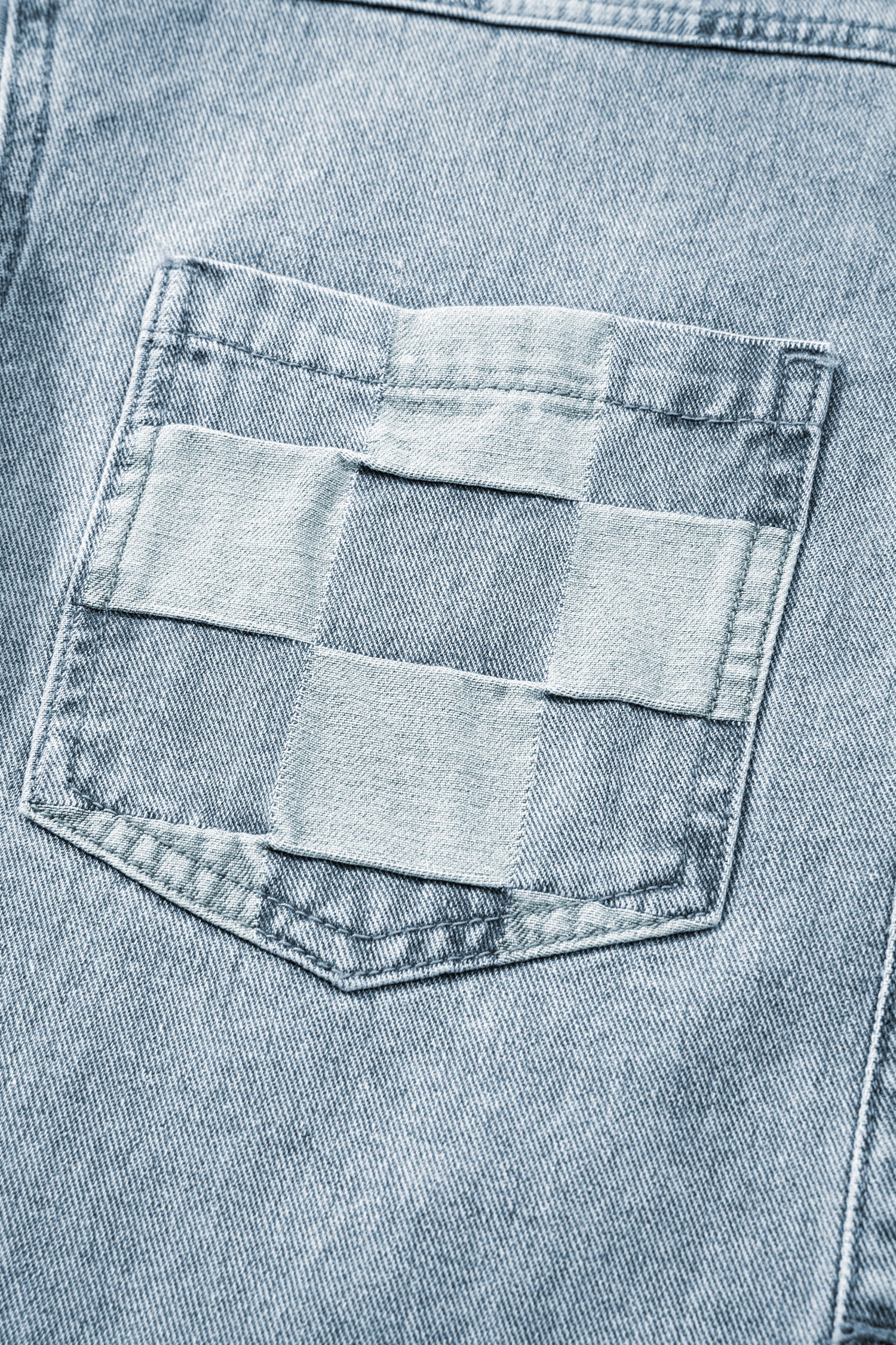 Chaqueta informal de mujer con estampado de cuadros vaqueros en azul Beau - Bego Fashion