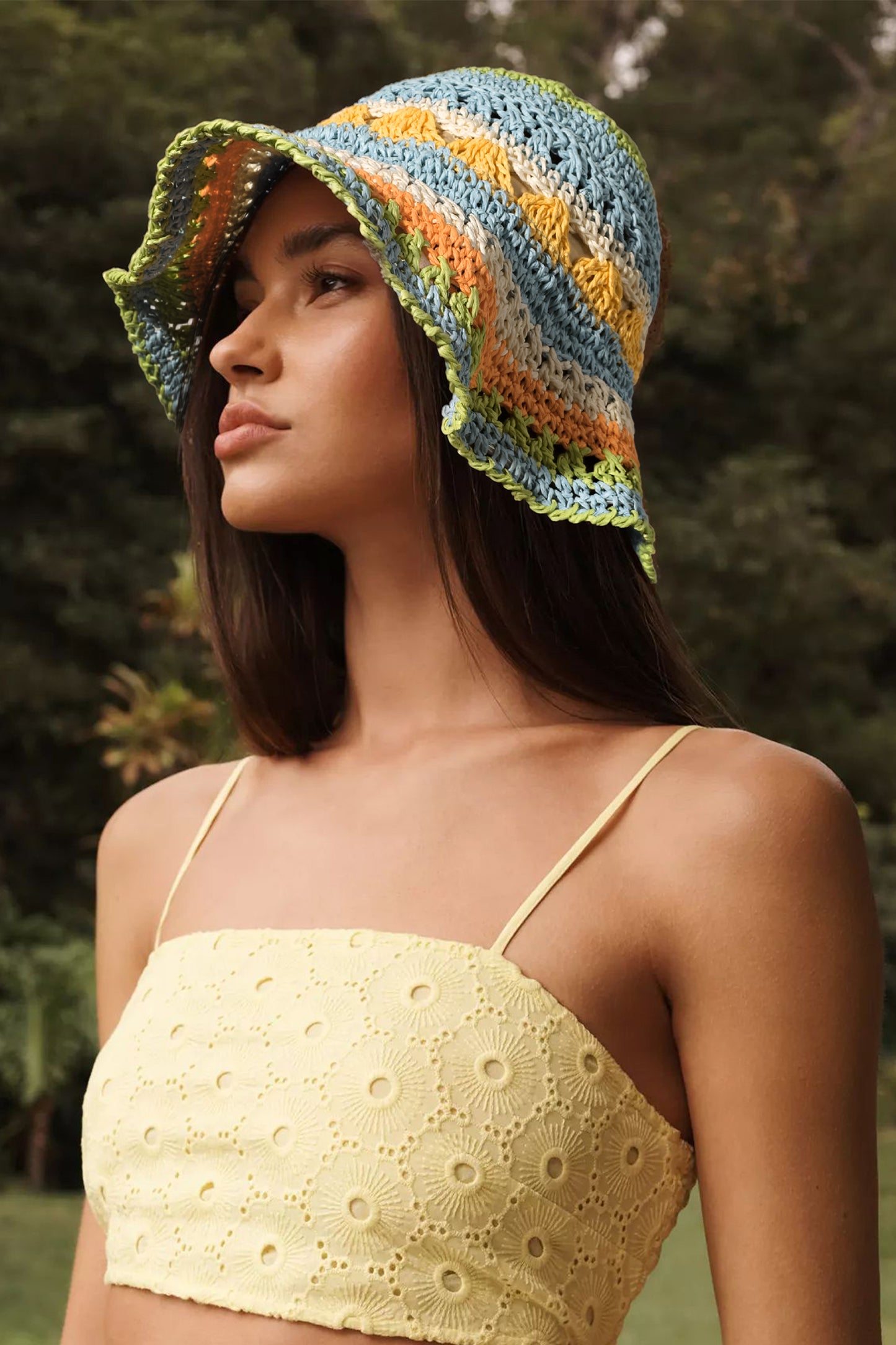 Sombrero de pescador tejido en paja