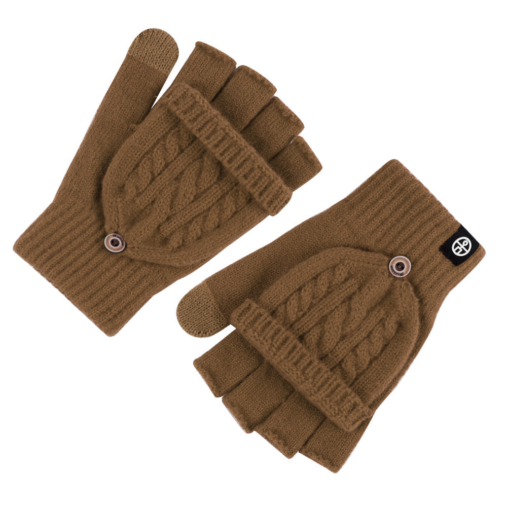 Guantes de medio dedo abatibles de doble uso para mujer, resistentes al frío y al calor. - Bego Fashion