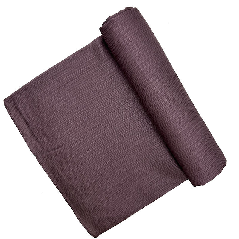 Bufanda plisada de mujer de color satén de longitud media - Bego Fashion