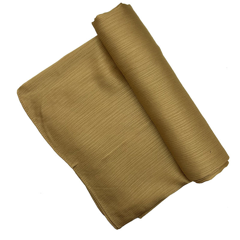 Bufanda plisada de mujer de color satén de longitud media - Bego Fashion