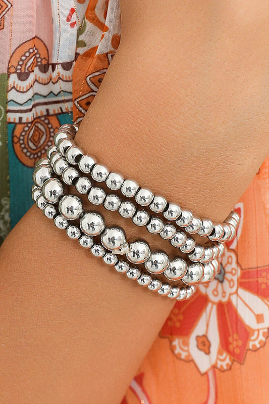 Pulsera de cuentas blancas multicapa - Bego Fashion
