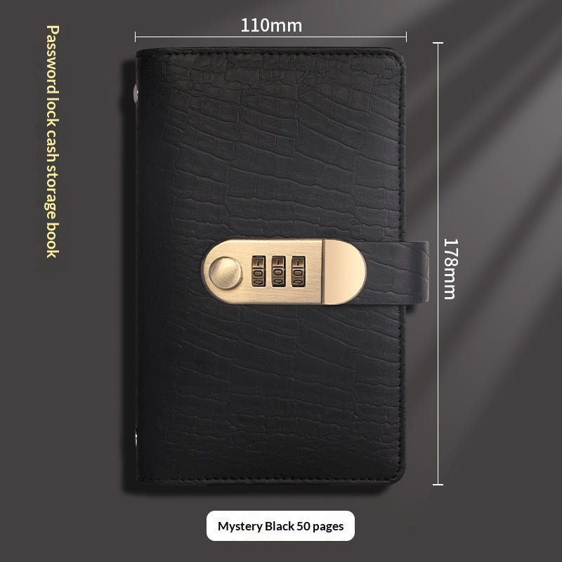 Nuevo libro de ahorros en efectivo, libro de almacenamiento financiero, candado con contraseña, clip de ahorros - Bego Fashion