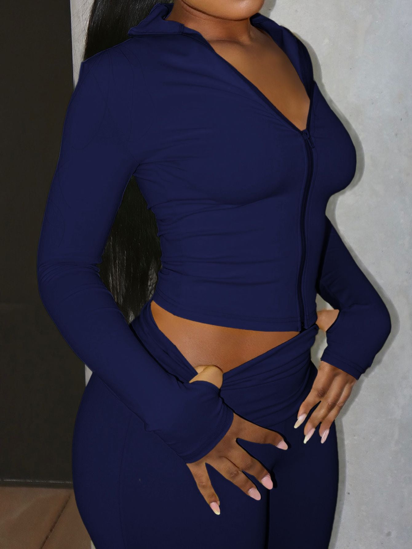 Conjunto de dos piezas de chaqueta deportiva de yoga y pantalones ajustados - Bego Fashion