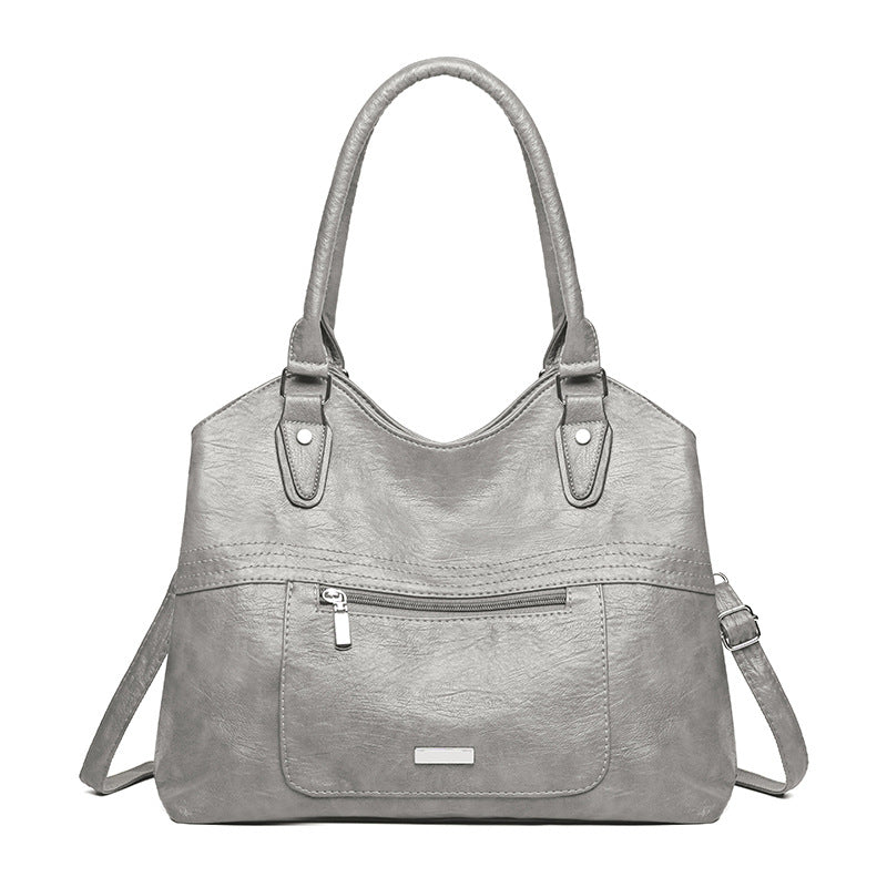 Bolso informal de piel suave de gran capacidad Jurchen Leather - Bego Fashion