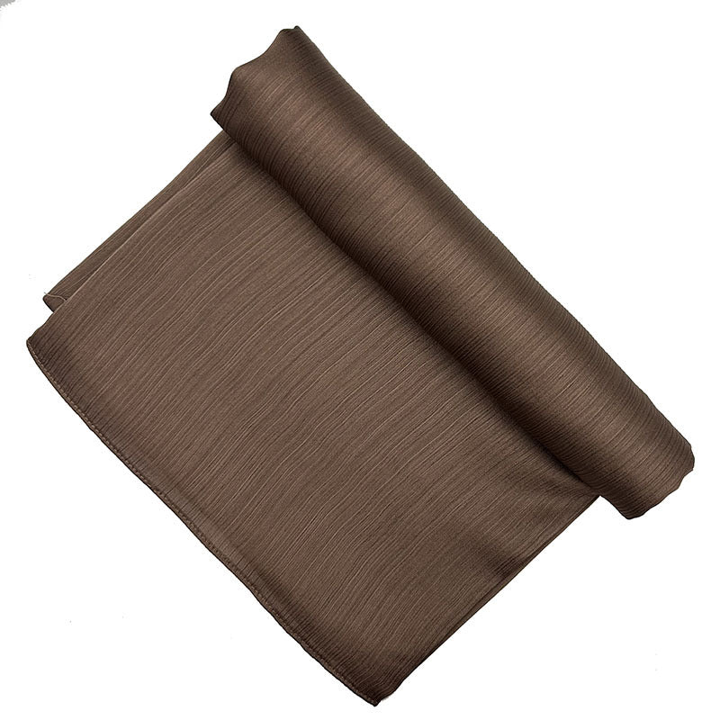 Bufanda plisada de mujer de color satén de longitud media - Bego Fashion