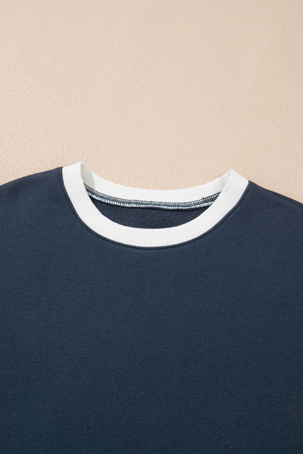 Conjunto deportivo de sudadera y joggers holgados con hombros caídos en azul marino - Bego Fashion