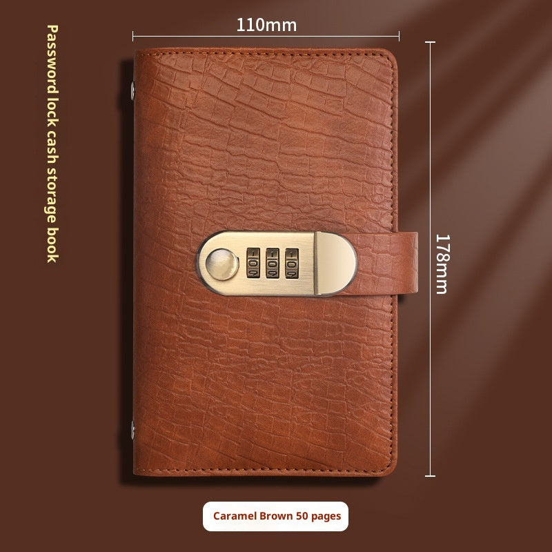 Nuevo libro de ahorros en efectivo, libro de almacenamiento financiero, candado con contraseña, clip de ahorros - Bego Fashion