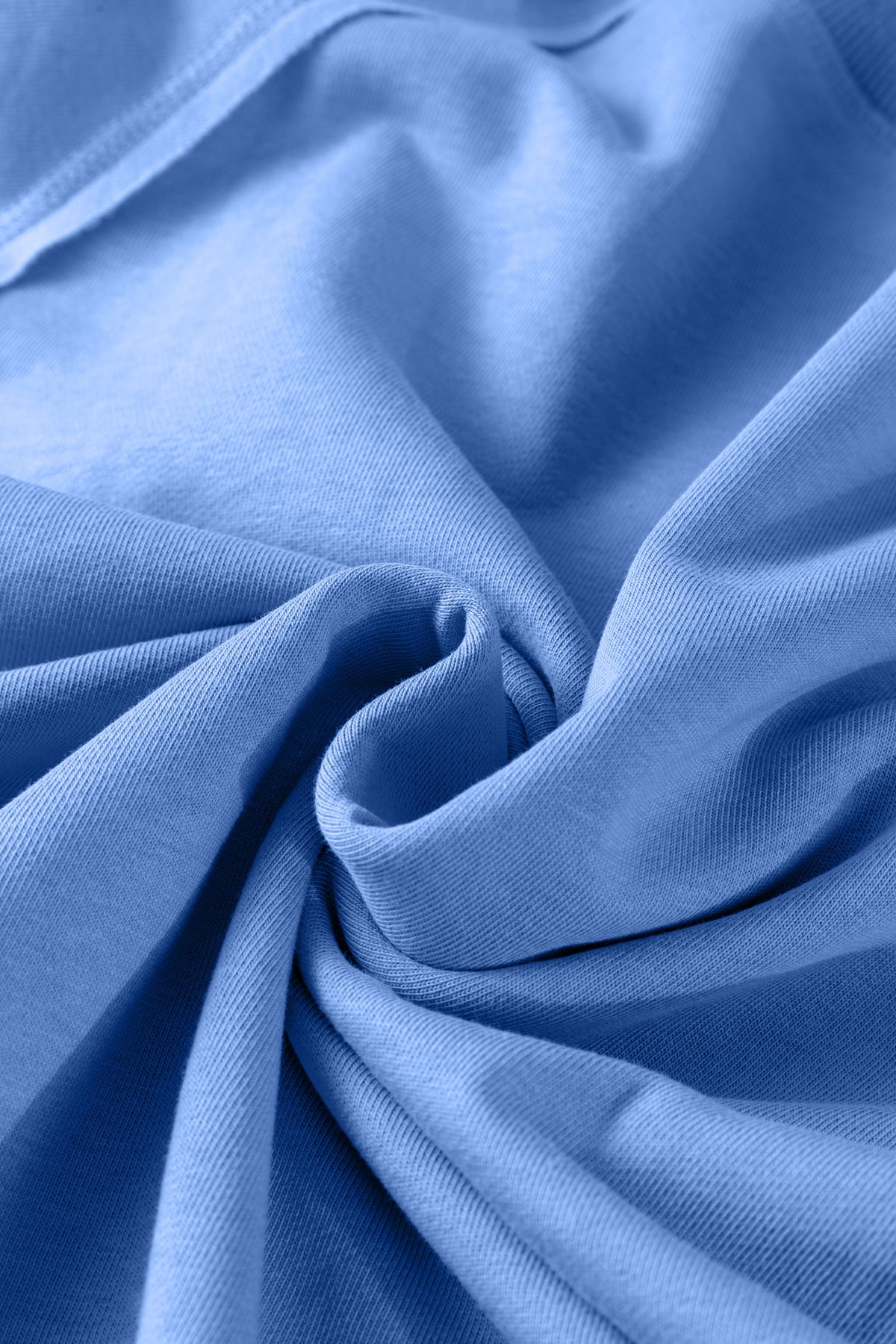 Sudadera holgada Beau Blue de color liso con costuras sin rematar y patchwork.