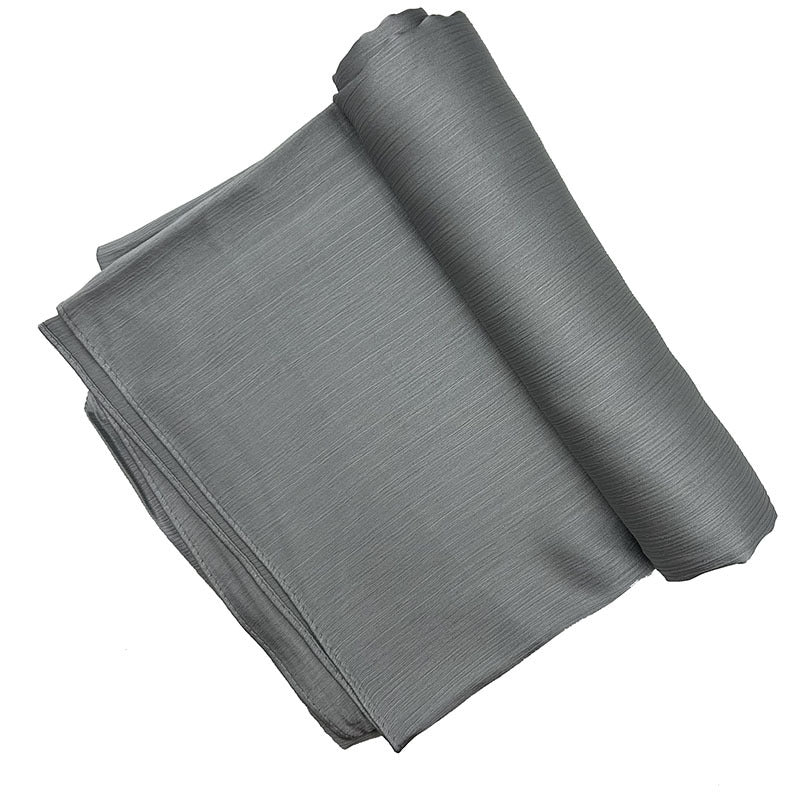 Bufanda plisada de mujer de color satén de longitud media - Bego Fashion