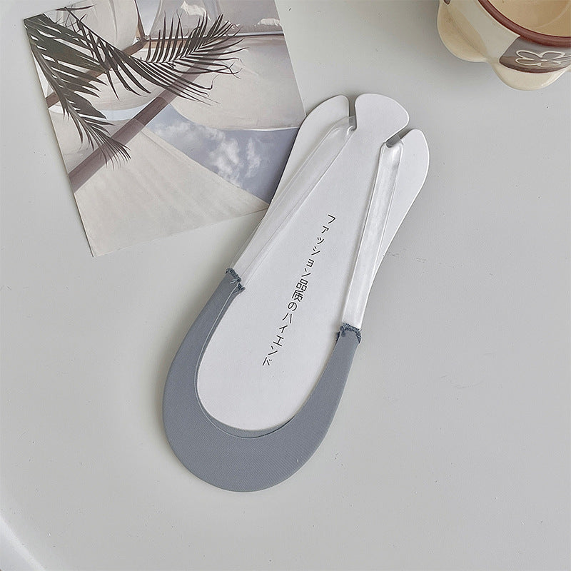 Calcetines de tacón alto para mujer, calcetines náuticos de algodón y seda helada - Bego Fashion