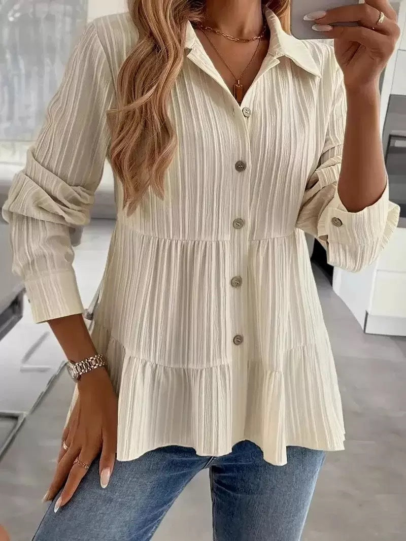 Camisa informal versátil de manga larga para mujer - Bego Fashion