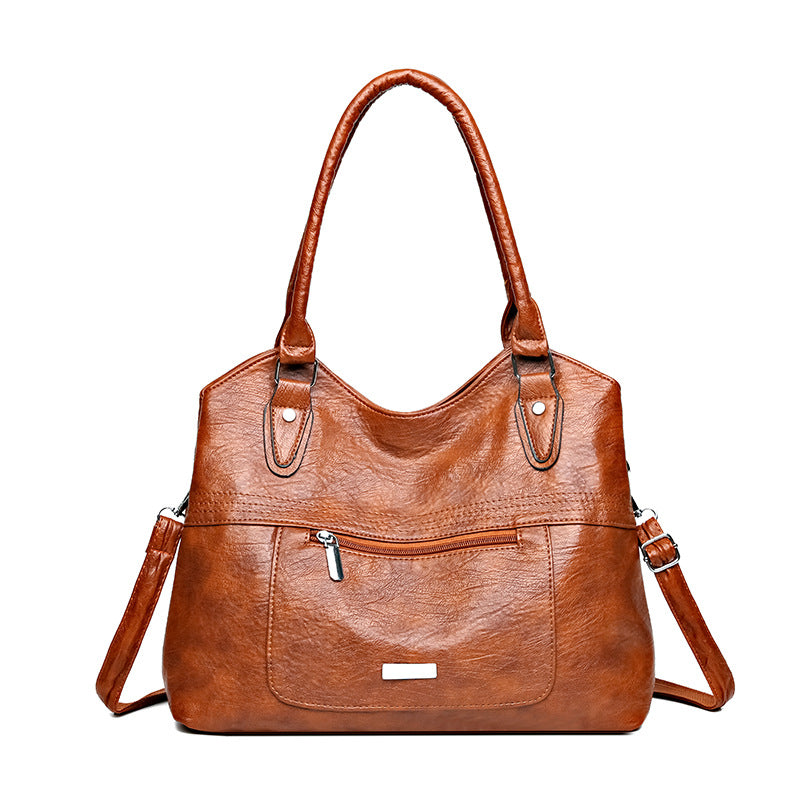 Bolso informal de piel suave de gran capacidad Jurchen Leather - Bego Fashion