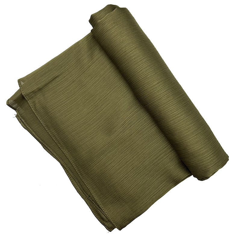 Bufanda plisada de mujer de color satén de longitud media - Bego Fashion