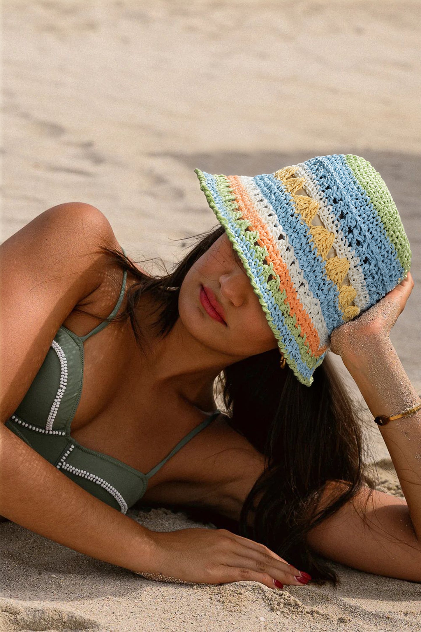 Sombrero de pescador tejido en paja