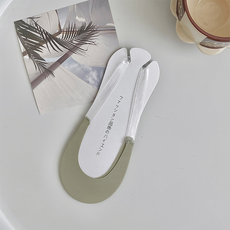 Calcetines de tacón alto para mujer, calcetines náuticos de algodón y seda helada - Bego Fashion