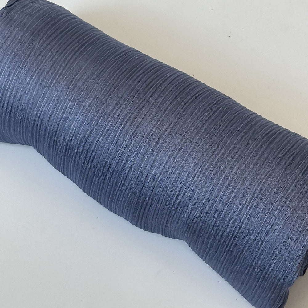 Bufanda plisada de mujer de color satén de longitud media - Bego Fashion