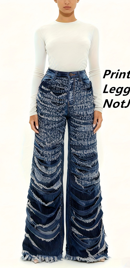 Vaqueros rectos Hustler Stretch Shredded - Lavado oscuro - Bego Fashion