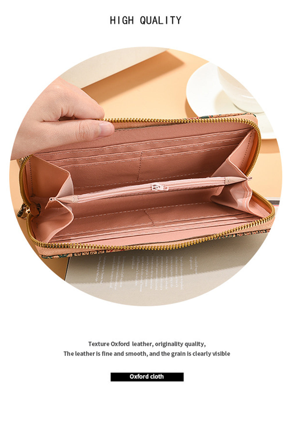 Cartera de mano de piel sintética marrón con estampado de estilo western