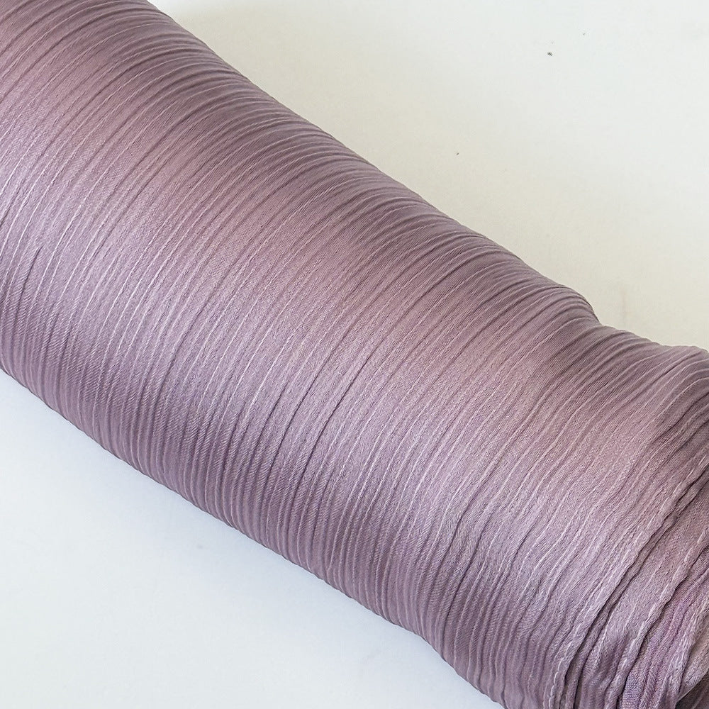 Bufanda plisada de mujer de color satén de longitud media - Bego Fashion