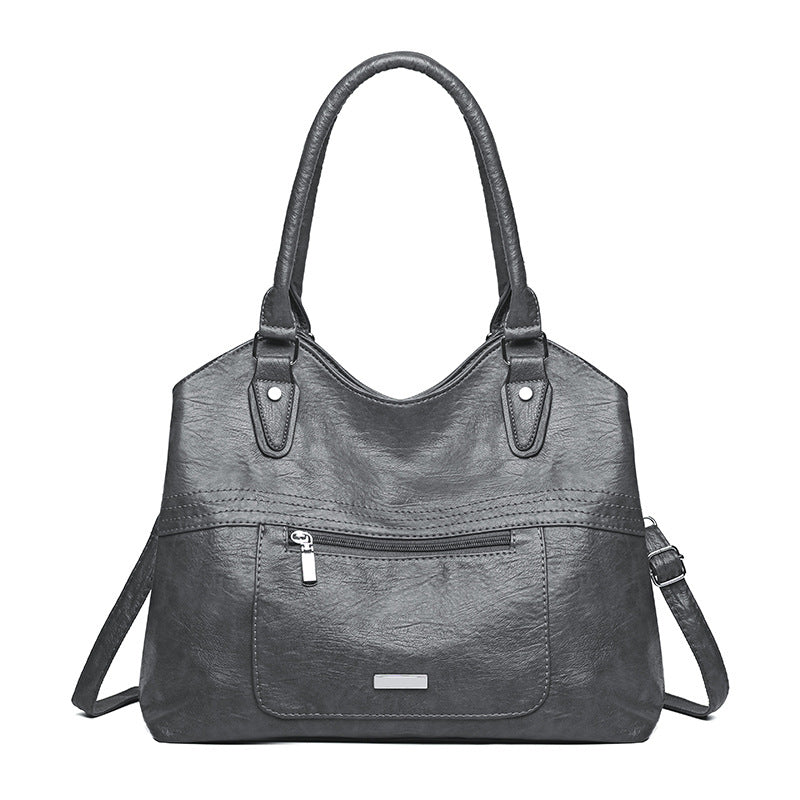 Bolso informal de piel suave de gran capacidad Jurchen Leather - Bego Fashion