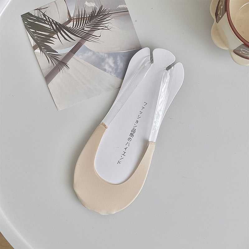 Calcetines de tacón alto para mujer, calcetines náuticos de algodón y seda helada - Bego Fashion