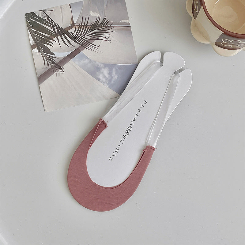 Calcetines de tacón alto para mujer, calcetines náuticos de algodón y seda helada - Bego Fashion