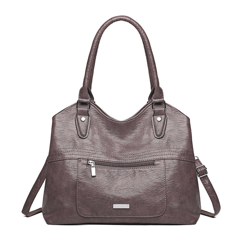 Bolso informal de piel suave de gran capacidad Jurchen Leather - Bego Fashion