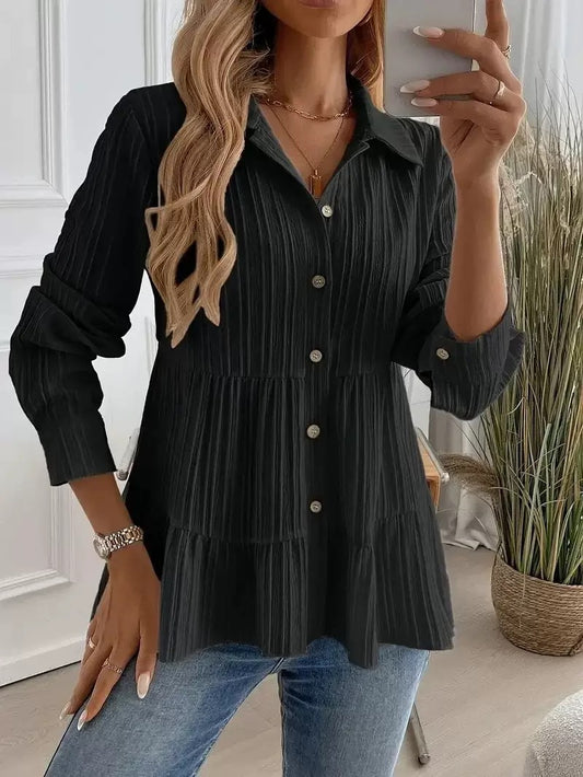 Camisa informal versátil de manga larga para mujer - Bego Fashion