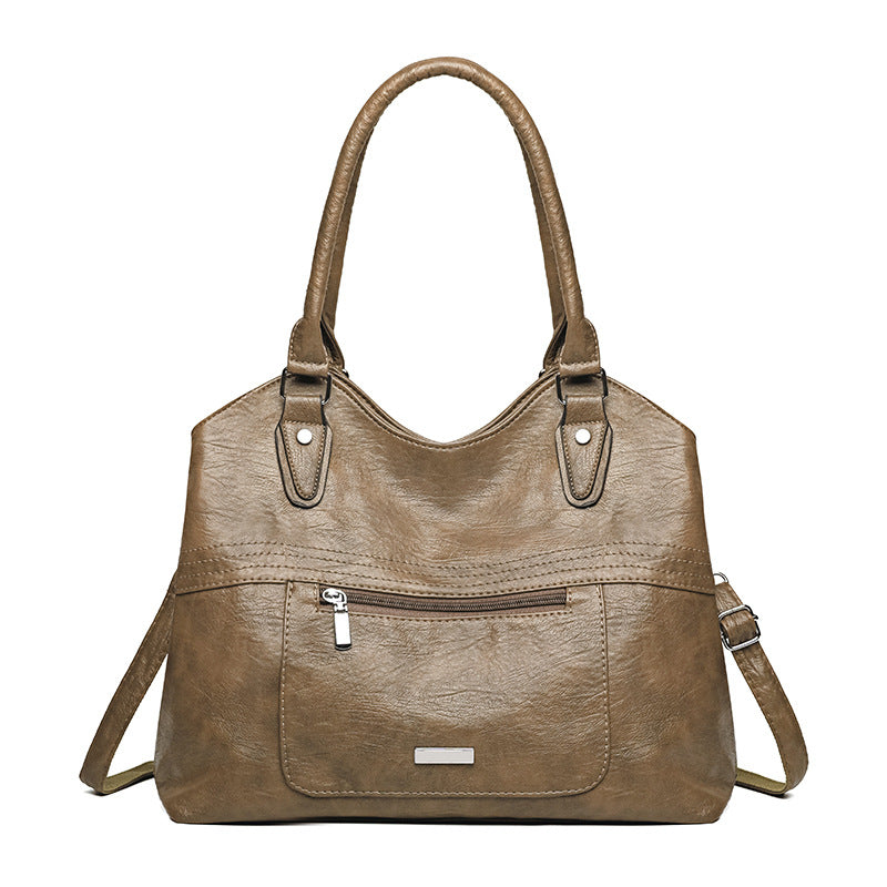 Bolso informal de piel suave de gran capacidad Jurchen Leather - Bego Fashion