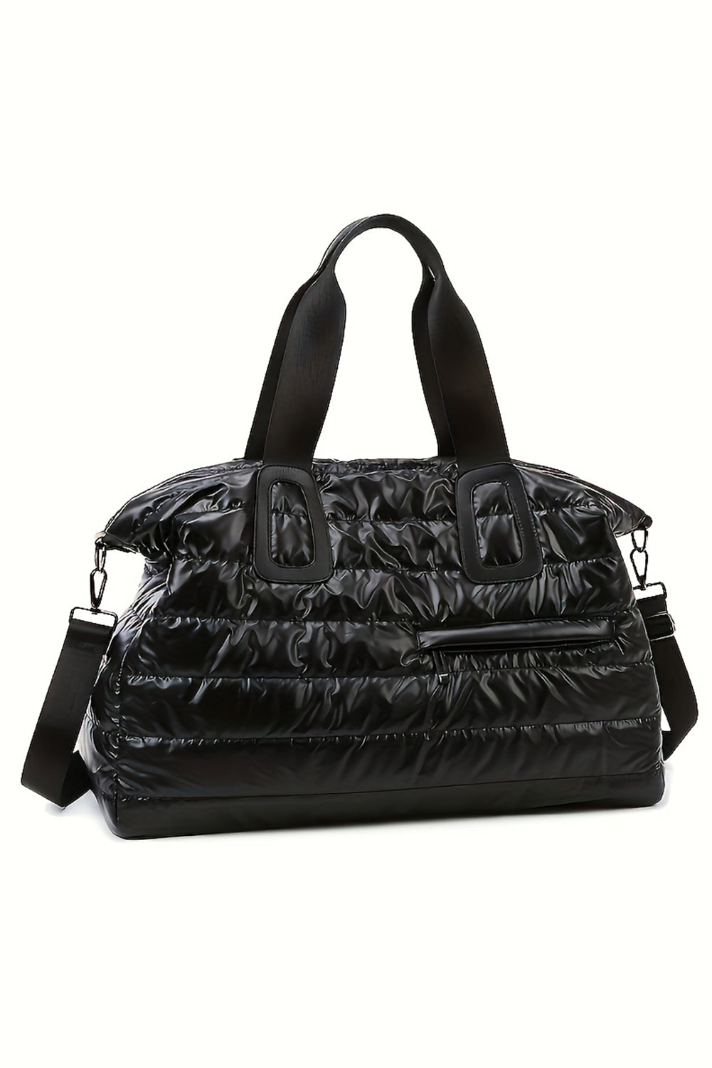 Bolsa de viaje acolchada e impermeable de gran capacidad, color negro